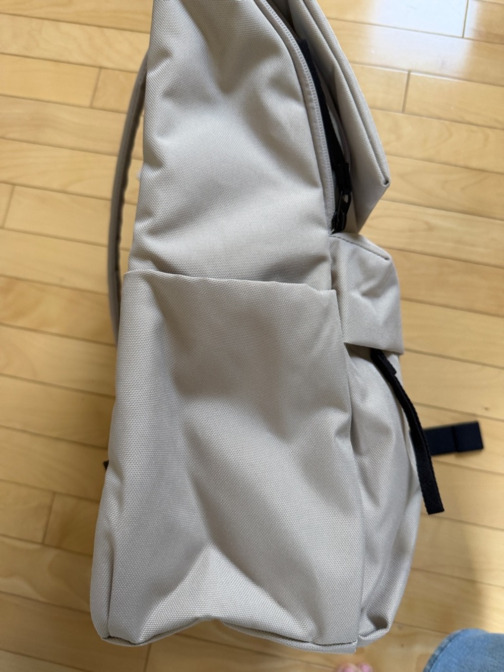 Everlane Cream Roll-Top Everyday Backpack with Black Handle - Picture 17 of 17